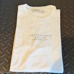 Abercrombie & Fitch Cream Logo Tee